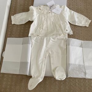 Baby Dior 12 months onesies pajamas NWT and box